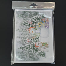 Load image into Gallery viewer, Bichon Frise Standing with Christmas Presents Greeting Cards -  Blank Note Cards – 8-Pack of Artist-Designed Cards with Envelopes