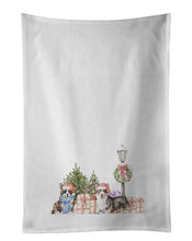 Load image into Gallery viewer, Corgi Duo with Christmas Wonderland White Kitchen Towel Set of 2