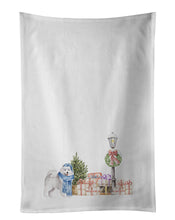 Load image into Gallery viewer, Samoyed with Christmas Wonderland White Kitchen Towel Set of 2
