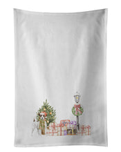 Load image into Gallery viewer, Jack Russell Terrier Tricolor with Christmas Wonderland White Kitchen Towel Set of 2