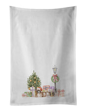 Load image into Gallery viewer, Boxer Fawn with Christmas Wonderland White Kitchen Towel Set of 2
