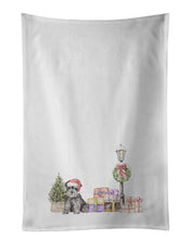 Load image into Gallery viewer, Schnauzer Puppy Black and Silver White Kitchen Towel Set of 2