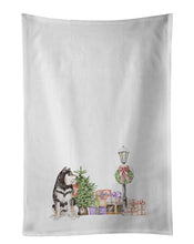 Load image into Gallery viewer, Shiba Inu Black and Tan Sitting White Kitchen Towel Set of 2