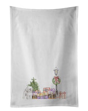 Load image into Gallery viewer, Bichon Frise Standing White Kitchen Towel Set of 2