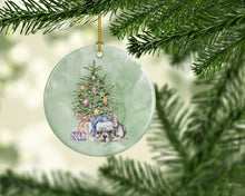 Load image into Gallery viewer, Christmas French Bulldog Black #1 Ornament - Round Ceramic Ornament – Artist-Designed Keepsake Decoration