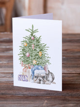 Load image into Gallery viewer, Christmas French Bulldog Black #1 Greeting Cards -  Blank Note Cards – 8-Pack of Artist-Designed Cards with Envelopes