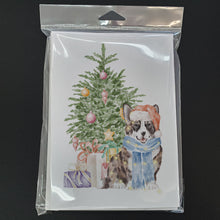 Load image into Gallery viewer, Christmas Cardigan Corgi Greeting Cards -  Blank Note Cards – 8-Pack of Artist-Designed Cards with Envelopes