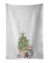 Load image into Gallery viewer, Corgi Puppy Christmas Presents and Tree White Kitchen Towel Set of 2