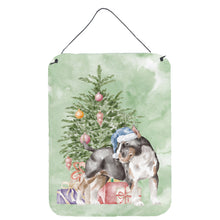 Load image into Gallery viewer, Christmas Bull Terrier Tricolor Wall or Door Hanging Prints