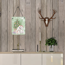 Load image into Gallery viewer, Christmas Samoyed Caught Up Wall or Door Hanging Prints