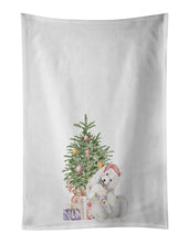 Load image into Gallery viewer, Samoyed Caught Up Christmas Presents and Tree White Kitchen Towel Set of 2