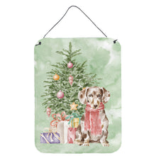 Load image into Gallery viewer, Christmas Dachshund Chocolate Piebald Dapple  Wall or Door Hanging Prints