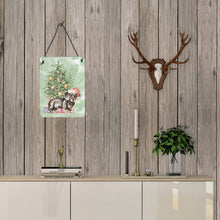 Load image into Gallery viewer, Christmas Dachshund Black Tan Puppy Wall or Door Hanging Prints