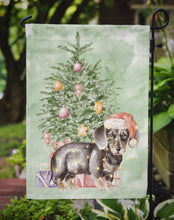 Load image into Gallery viewer, Christmas Dachshund Black Tan Puppy Garden Flag – Decorative Outdoor Yard Flag