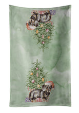 Load image into Gallery viewer, Christmas Dachshund Black Tan Puppy Kitchen Towel