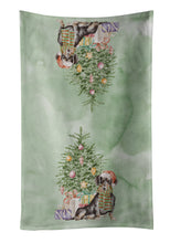 Load image into Gallery viewer, Christmas Dachshund Black Tan Kitchen Towel