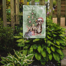 Load image into Gallery viewer, Christmas Dachshund Chocolate Tan Garden Flag – Decorative Outdoor Yard Flag