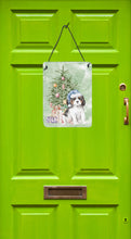 Load image into Gallery viewer, Christmas Cavalier Spaniel Tricolor Puppy Wall or Door Hanging Prints