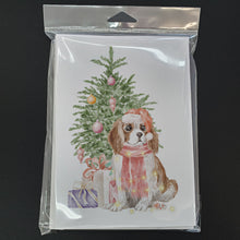 Load image into Gallery viewer, Christmas Cavalier Spaniel Bleheim Puppy Greeting Cards -  Blank Note Cards – 8-Pack of Artist-Designed Cards with Envelopes