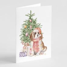 Load image into Gallery viewer, Christmas Cavalier Spaniel Bleheim Puppy Greeting Cards -  Blank Note Cards – 8-Pack of Artist-Designed Cards with Envelopes