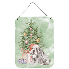Load image into Gallery viewer, Christmas English Bulldog Puppy #2 Wall or Door Hanging Prints
