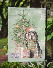 Load image into Gallery viewer, Christmas English Cocker Spaniel Black Tan Garden Flag – Decorative Outdoor Yard Flag