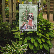Load image into Gallery viewer, Christmas English Cocker Spaniel Black Parti Garden Flag – Decorative Outdoor Yard Flag