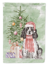 Load image into Gallery viewer, Christmas English Cocker Spaniel Black Parti Garden Flag – Decorative Outdoor Yard Flag