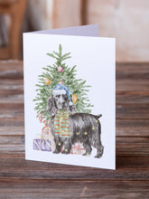 Load image into Gallery viewer, Christmas English Cocker Spaniel Black Greeting Cards -  Blank Note Cards – 8-Pack of Artist-Designed Cards with Envelopes