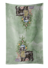 Load image into Gallery viewer, Christmas English Cocker Spaniel Black Kitchen Towel
