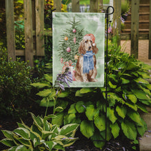 Load image into Gallery viewer, Christmas English Cocker Spaniel Tan Garden Flag – Decorative Outdoor Yard Flag