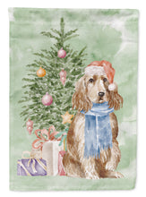 Load image into Gallery viewer, Christmas English Cocker Spaniel Tan Garden Flag – Decorative Outdoor Yard Flag