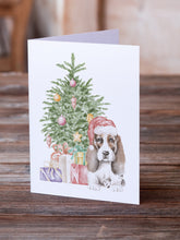 Load image into Gallery viewer, Christmas Basset Hound Puppy #2 Greeting Cards -  Blank Note Cards – 8-Pack of Artist-Designed Cards with Envelopes