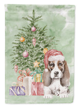 Load image into Gallery viewer, Christmas Basset Hound Puppy #2 Garden Flag – Decorative Outdoor Yard Flag