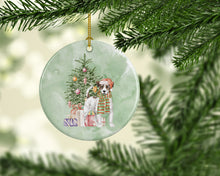 Load image into Gallery viewer, Christmas Jack Russell Terrier Smooth Ornament - Round Ceramic Ornament – Artist-Designed Keepsake Decoration