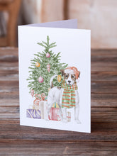Load image into Gallery viewer, Christmas Jack Russell Terrier Smooth Greeting Cards -  Blank Note Cards – 8-Pack of Artist-Designed Cards with Envelopes