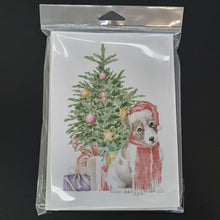 Load image into Gallery viewer, Christmas Jack Russell Terrier Smooth Puppy Greeting Cards -  Blank Note Cards – 8-Pack of Artist-Designed Cards with Envelopes