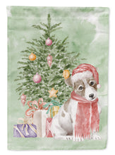 Load image into Gallery viewer, Christmas Jack Russell Terrier Smooth Puppy Garden Flag – Decorative Outdoor Yard Flag