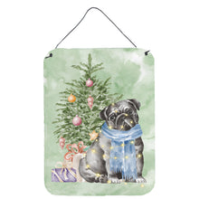 Load image into Gallery viewer, Christmas Black Pug Wall or Door Hanging Prints