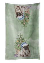 Load image into Gallery viewer, Christmas Fawn Pug Puppy Kitchen Towel