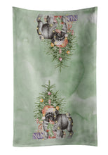 Load image into Gallery viewer, Christmas Black Pug #2 Kitchen Towel