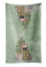Load image into Gallery viewer, Christmas Fawn Pug Kitchen Towel