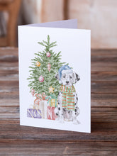 Load image into Gallery viewer, Christmas Dalmatian Puppy Greeting Cards -  Blank Note Cards – 8-Pack of Artist-Designed Cards with Envelopes