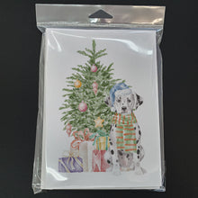 Load image into Gallery viewer, Christmas Dalmatian Puppy Greeting Cards -  Blank Note Cards – 8-Pack of Artist-Designed Cards with Envelopes