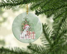 Load image into Gallery viewer, Christmas Dalmatian Ornament - Round Ceramic Ornament – Artist-Designed Keepsake Decoration