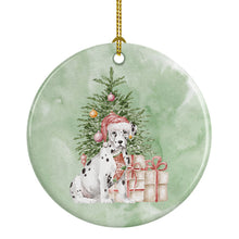 Load image into Gallery viewer, Christmas Dalmatian Ornament - Round Ceramic Ornament – Artist-Designed Keepsake Decoration