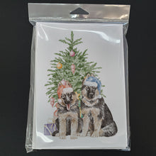 Load image into Gallery viewer, Christmas German Shepherd Momma and Baby Greeting Cards -  Blank Note Cards – 8-Pack of Artist-Designed Cards with Envelopes