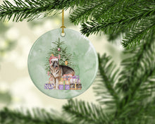 Load image into Gallery viewer, Christmas German Shepherd Ornament - Round Ceramic Ornament – Artist-Designed Keepsake Decoration