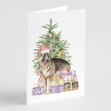 Load image into Gallery viewer, Christmas German Shepherd Greeting Cards -  Blank Note Cards – 8-Pack of Artist-Designed Cards with Envelopes