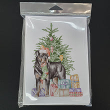 Load image into Gallery viewer, Christmas Rottweiler Greeting Cards -  Blank Note Cards – 8-Pack of Artist-Designed Cards with Envelopes